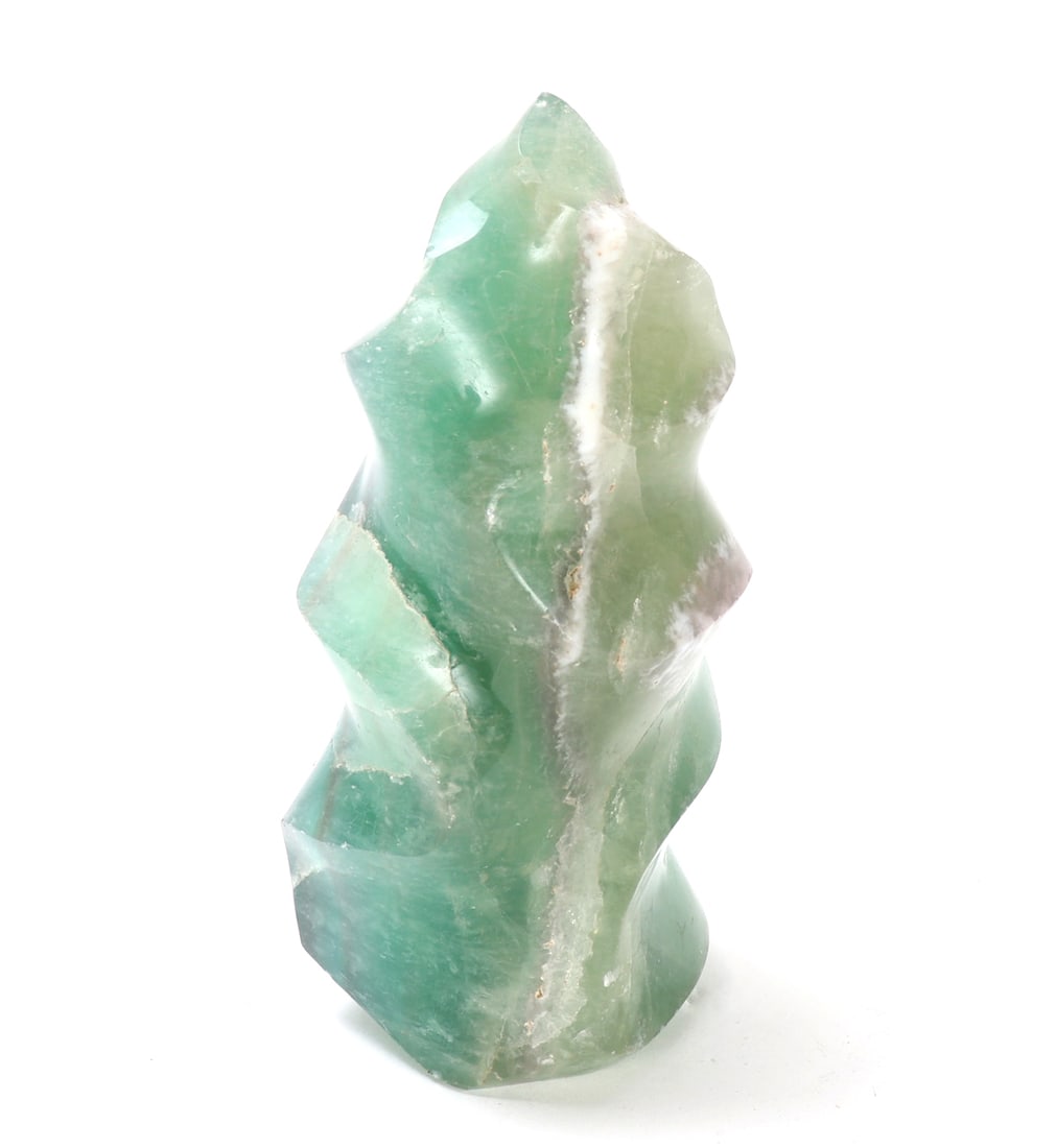 Large Natural Fluorite Flame Tower Section - 4