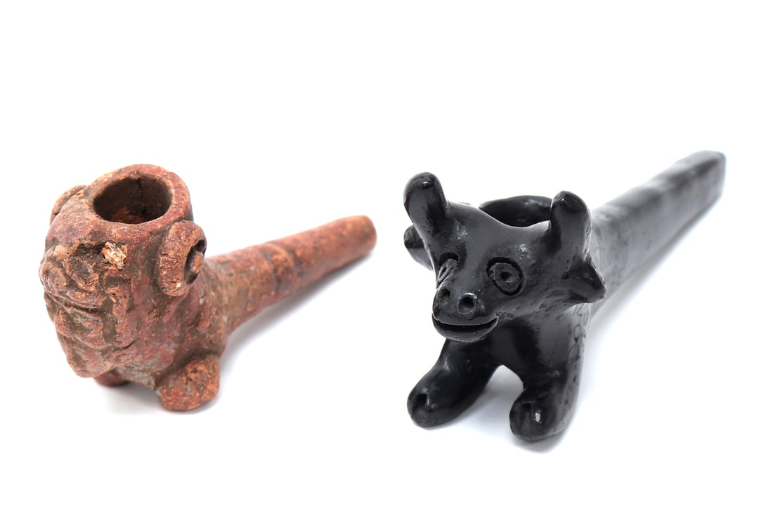 Two Handcrafted Animal Pipes - 3