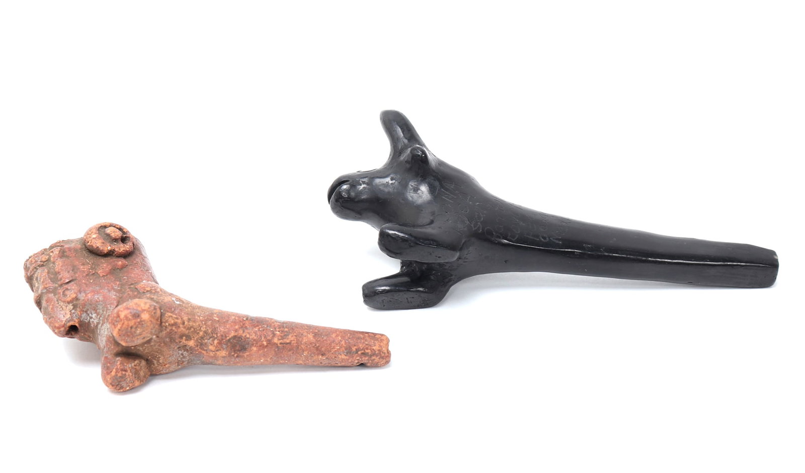 Two Handcrafted Animal Pipes - 4