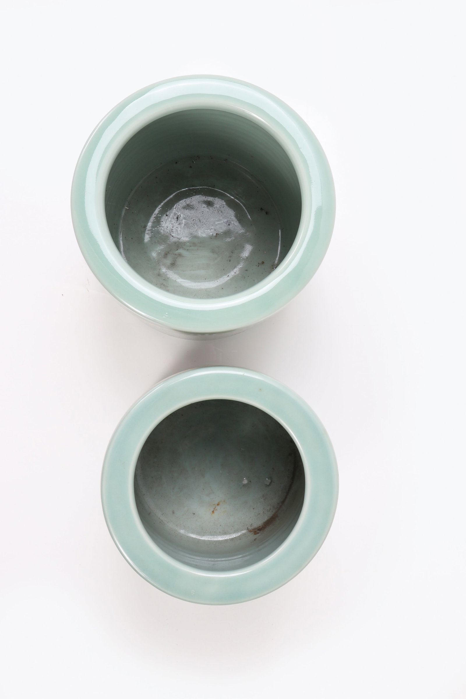 Chinese Cylindrical Ceramic Containers, 2pcs - 3