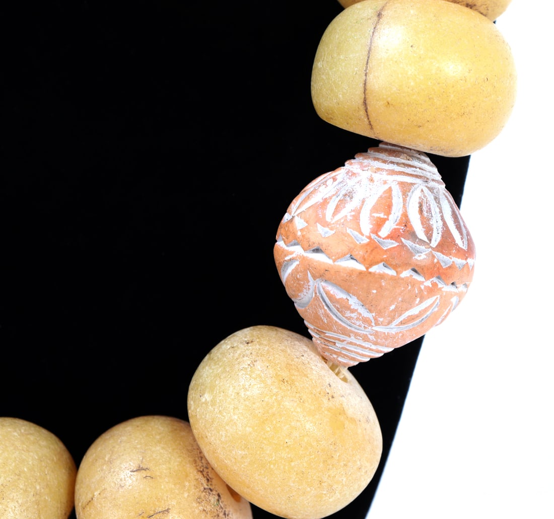 Bright Bold African Statement Necklace, Handcrafted Beads - 4