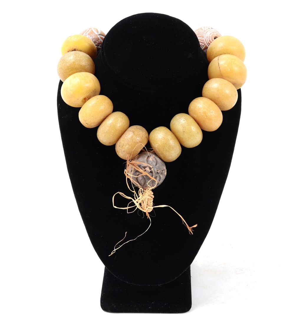 Bright Bold African Statement Necklace, Handcrafted Beads - 5