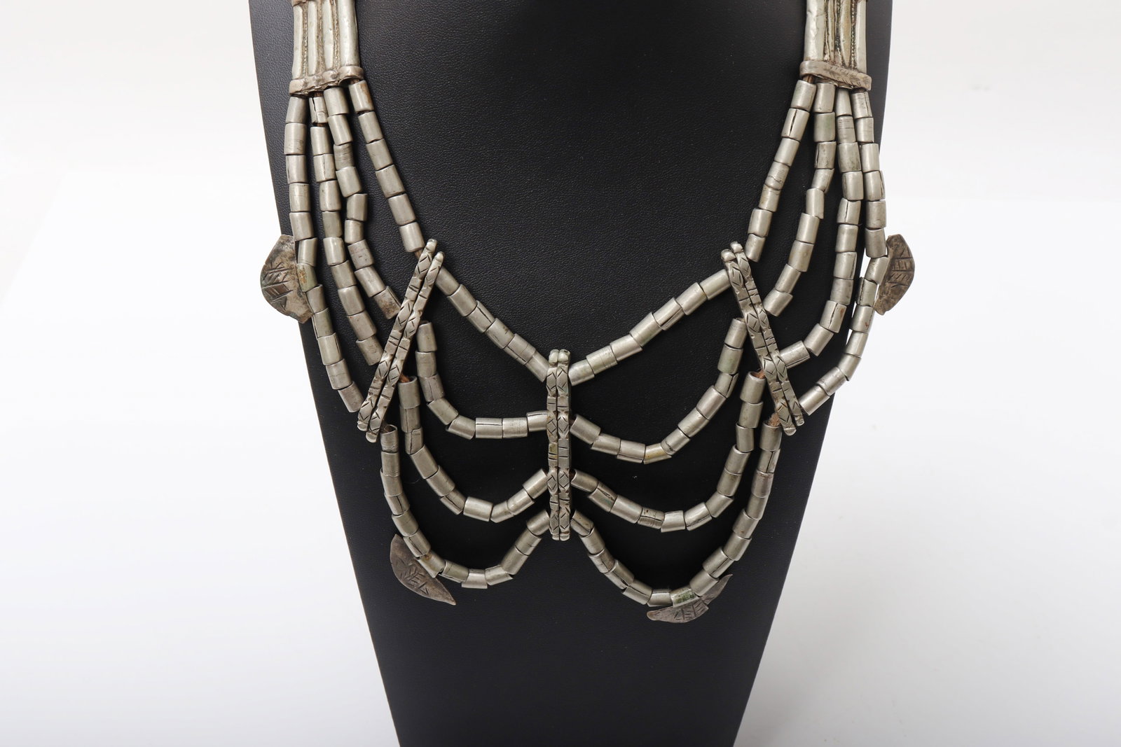 Ethiopian Multi-Strand Silver Bead Necklace - 2