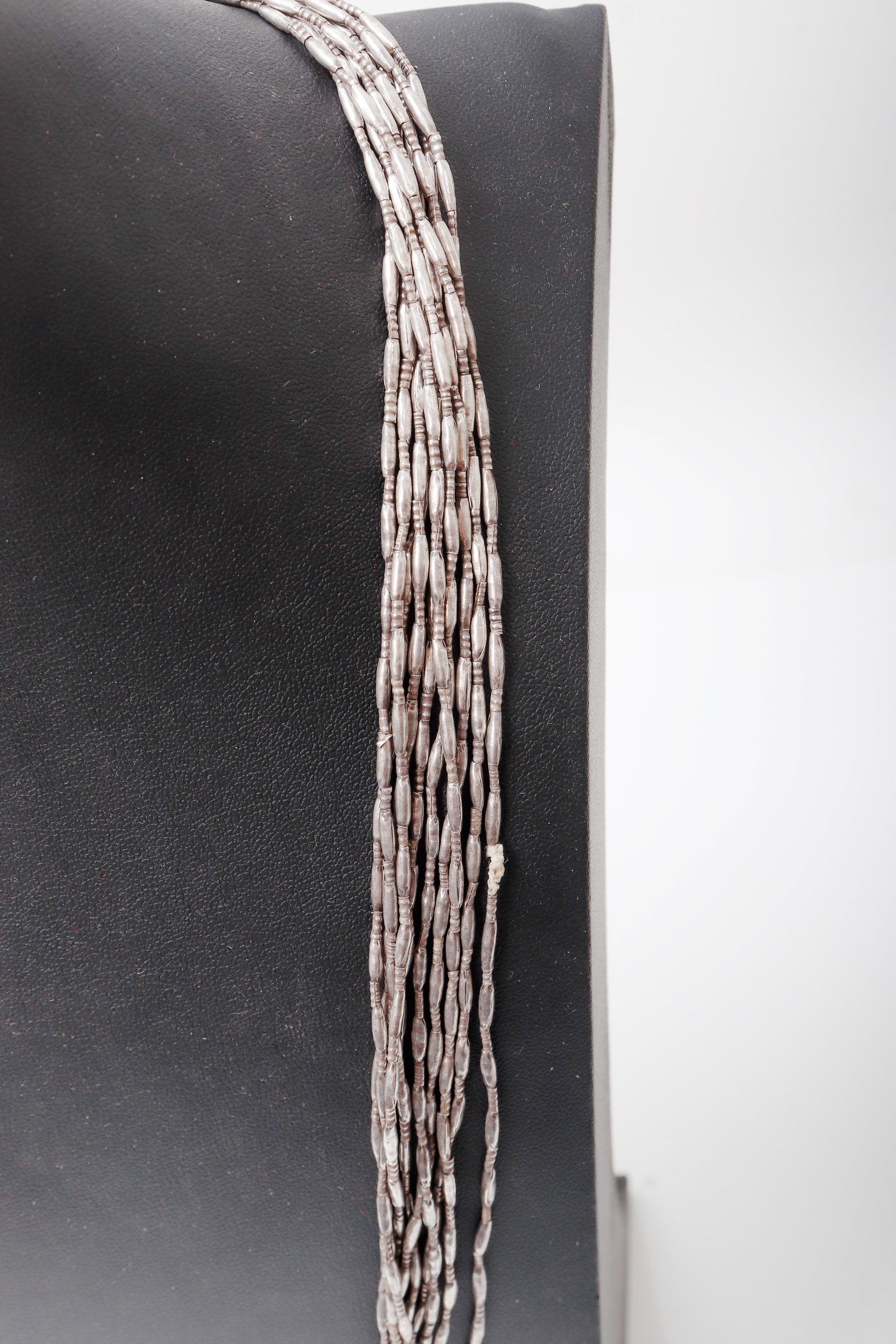 Thai Multi-Strand Silver Bead Necklace - 2