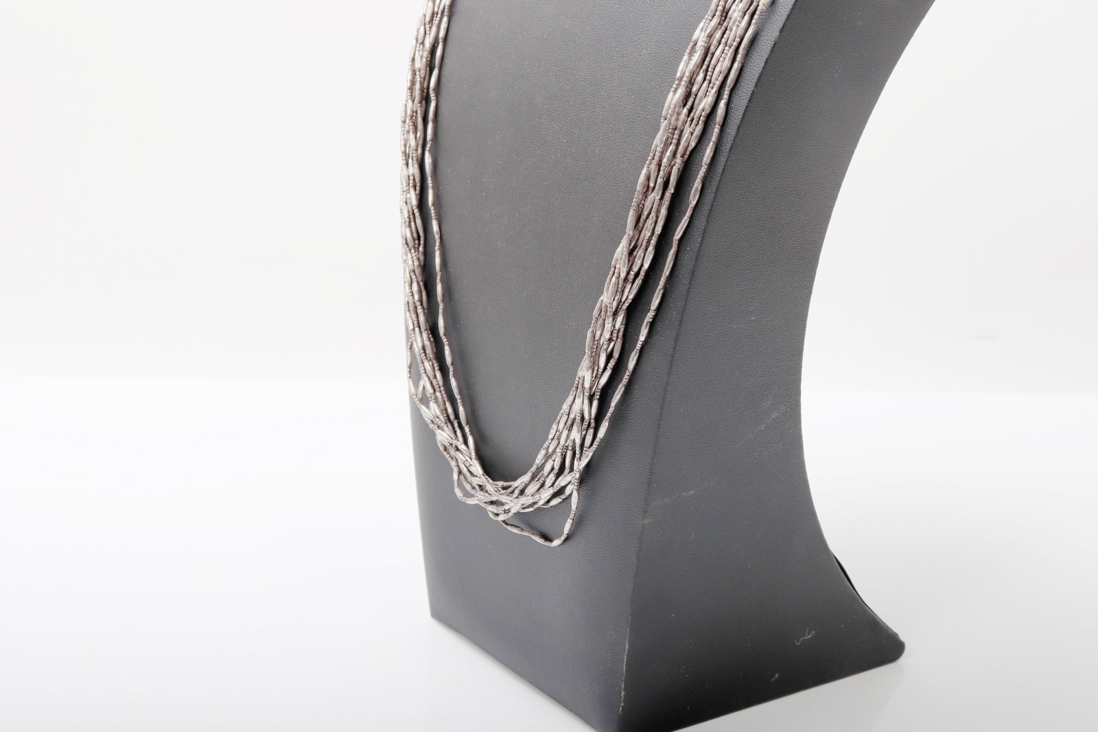 Thai Multi-Strand Silver Bead Necklace - 4