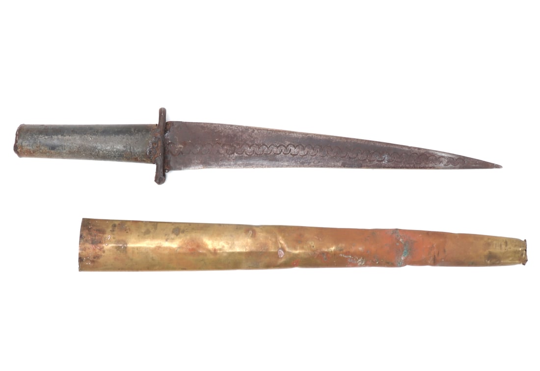 Indonesian Dagger with Brass Scabbard - 2