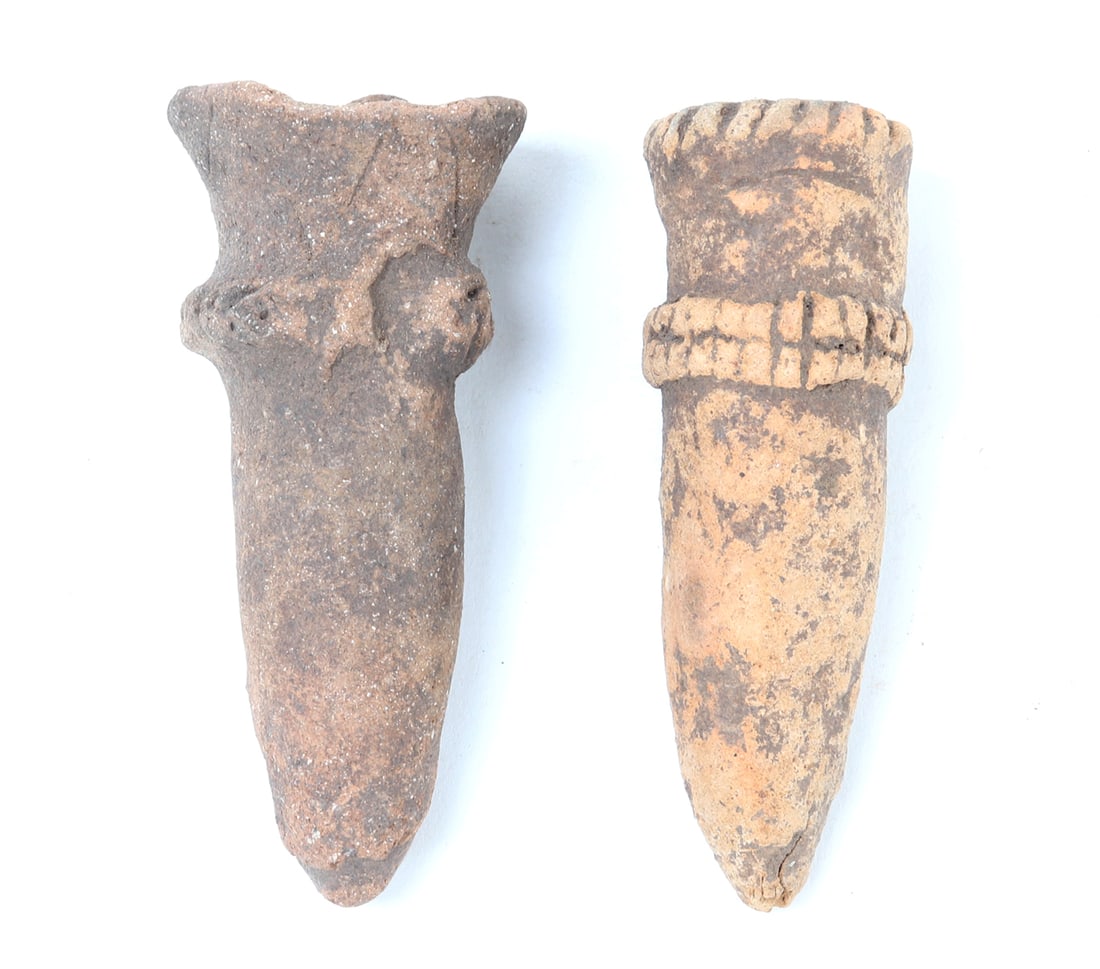 Two Koma Terracotta Abstract Figures - 2