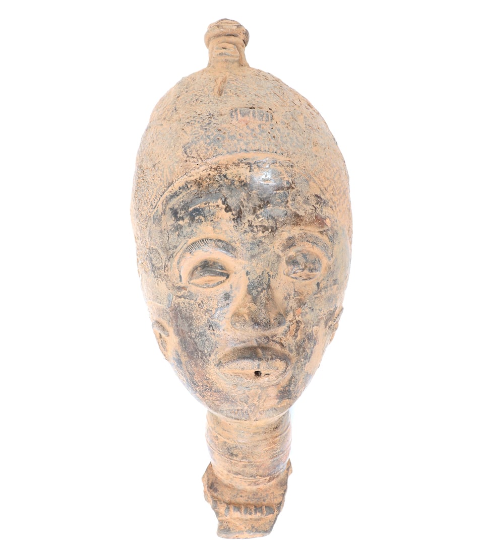 West African Terracotta Anthropomorphic Head Fragment (1 of 9)