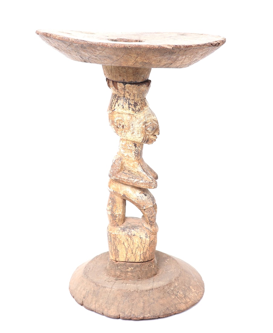 Mounted Early Yoruba Figure, Side Table - 3