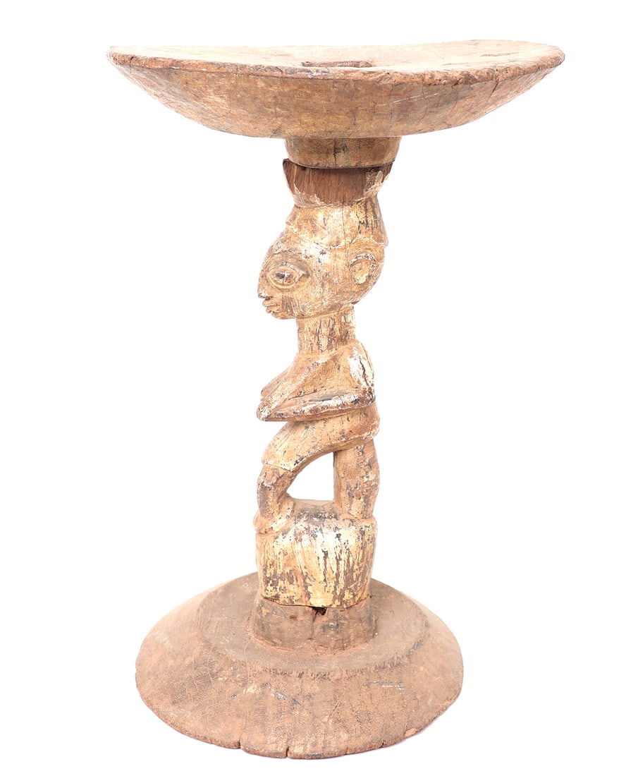 Mounted Early Yoruba Figure, Side Table - 5