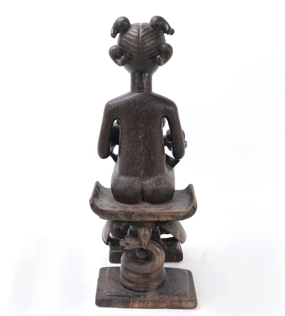 Yoruba Maternity Figure on Throne - 4