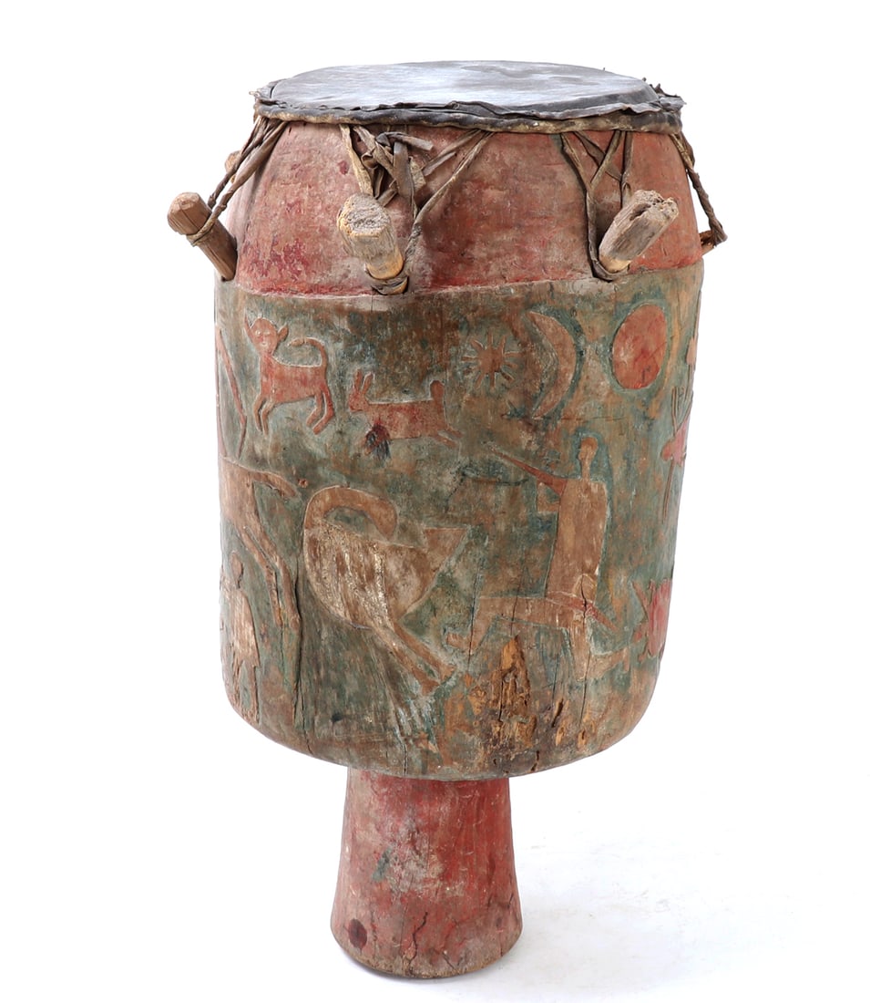 Ashanti Wood Carved Drum (1 of 15)