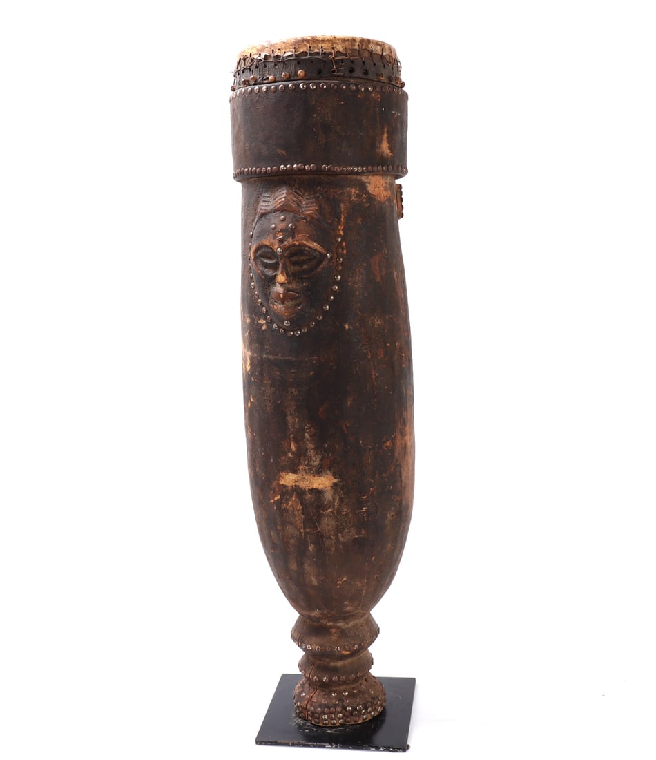 Democratic Republic of the Congo Carved Wood Drum (1 of 11)