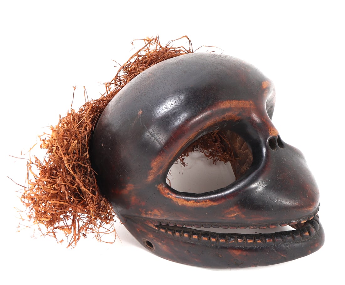 Dan Skull Mask with Hair Attachments, Liberia / Cote d'Ivoire (1 of 12)