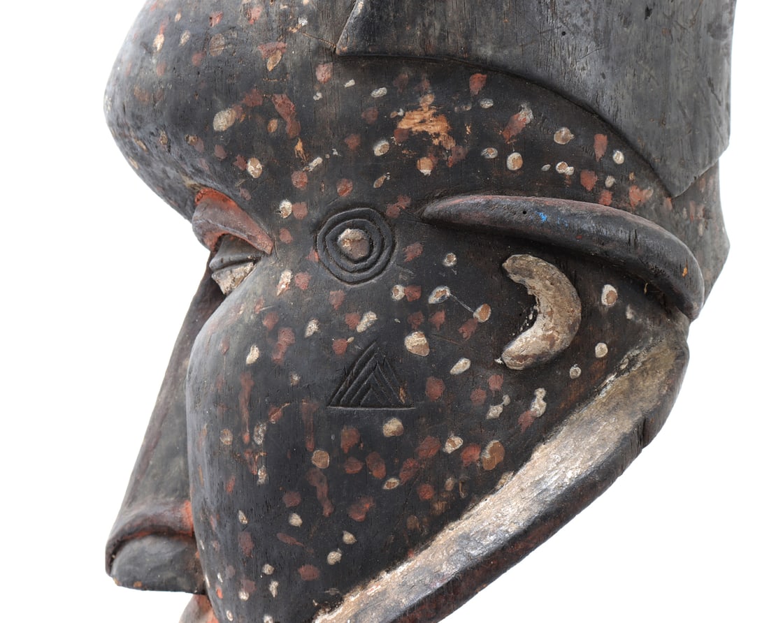 West African Polychrome Helmet Mask - 10