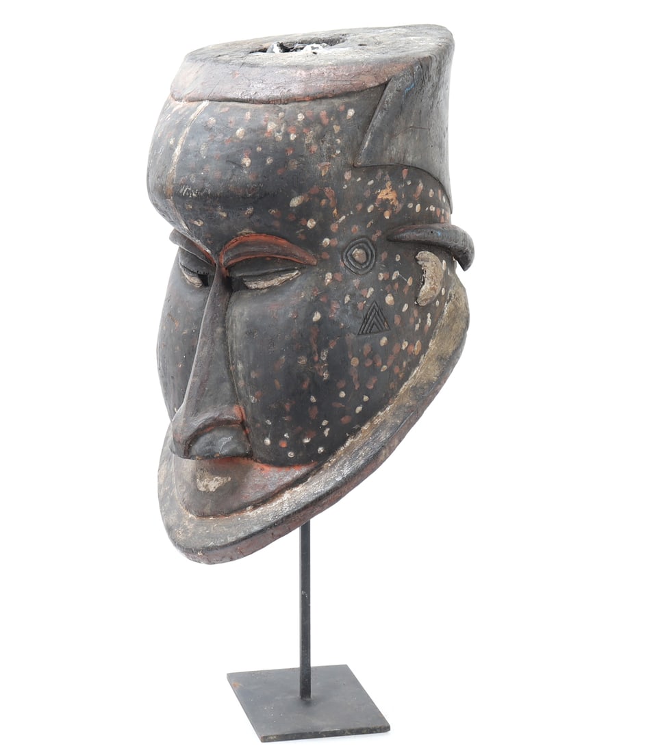 West African Polychrome Helmet Mask - 2