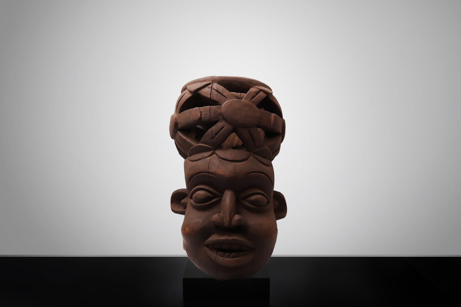 Carved Wooden Helmet Mask, Cameroon 20th C. (1 of 5)