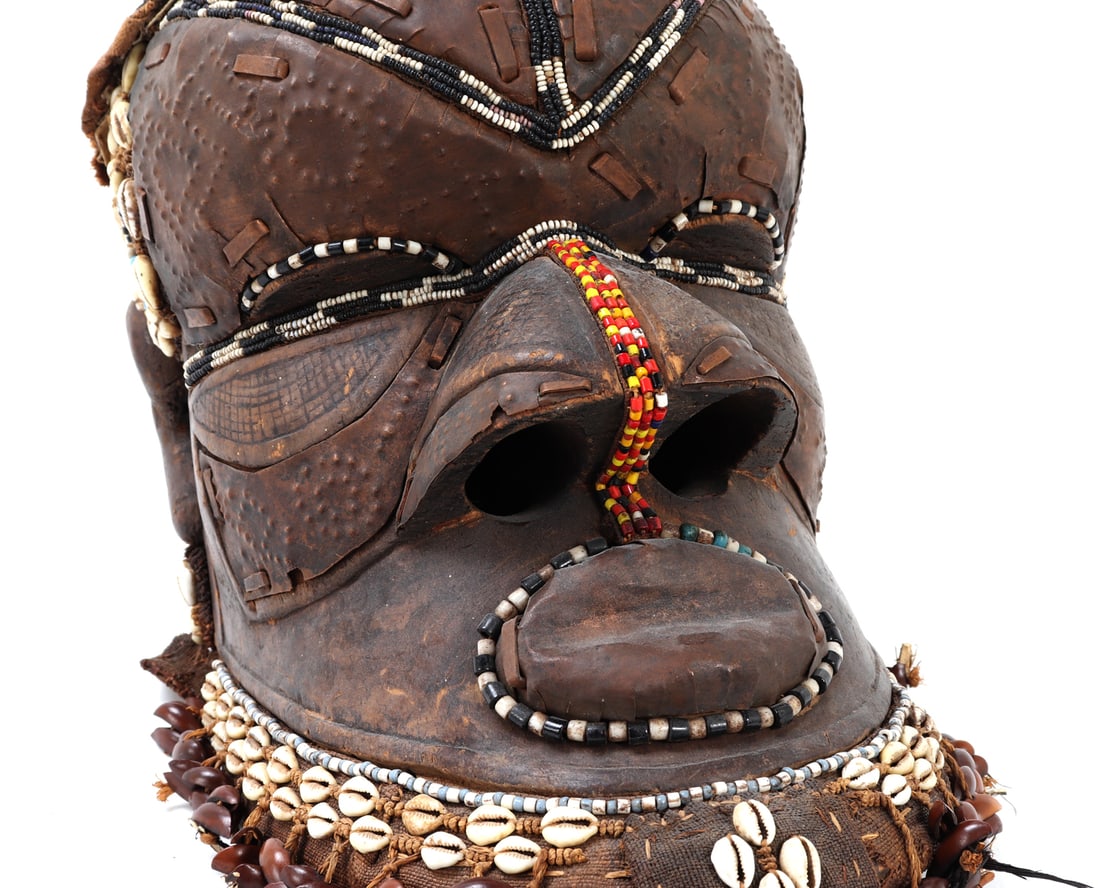 Adorned Kuba Helmet Mask - 7