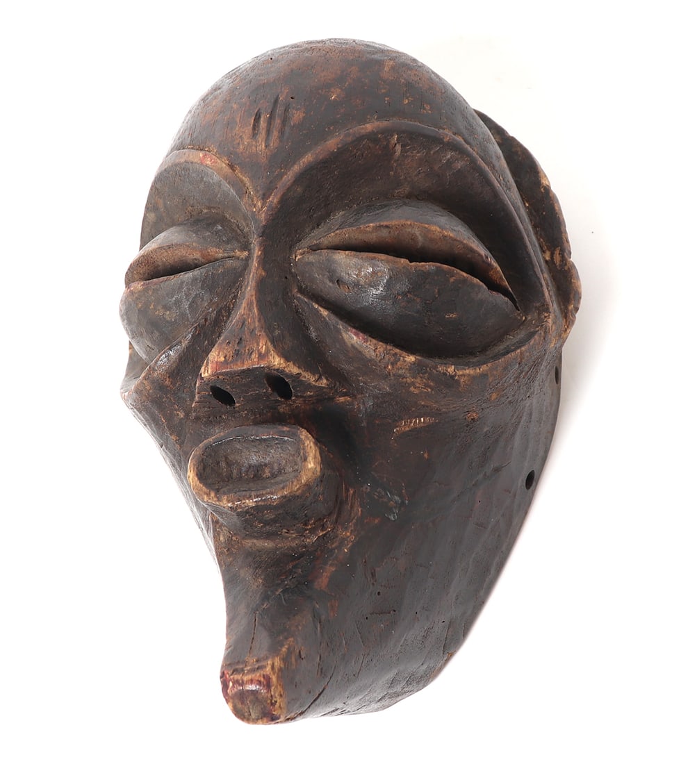 African "Mbagani" carved wood mask, DR Congo (1 of 6)