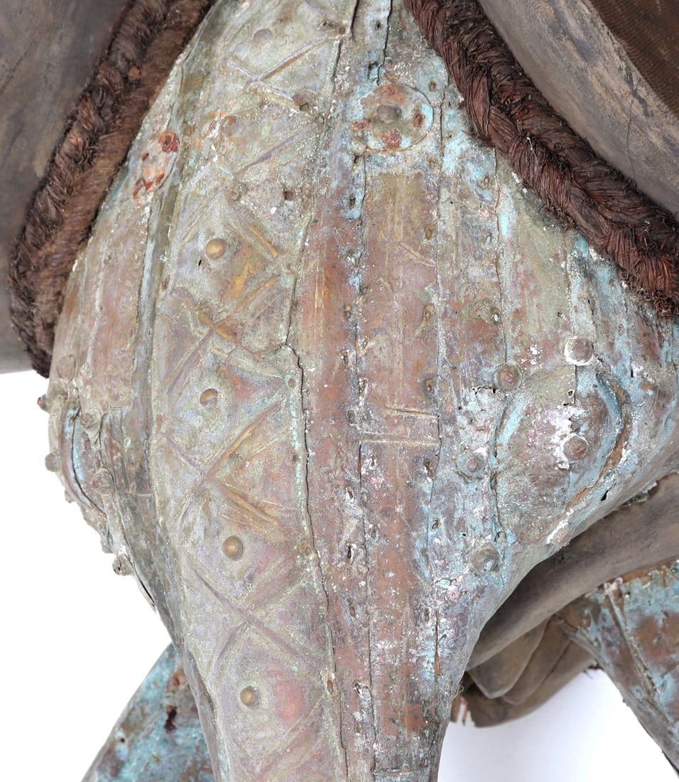 Cameroon Grassfields Copper-Covered Elephant Mask - 11