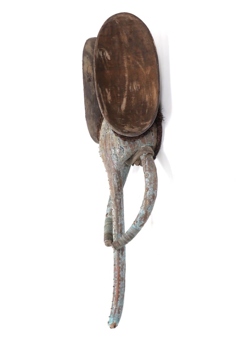 Cameroon Grassfields Copper-Covered Elephant Mask - 2