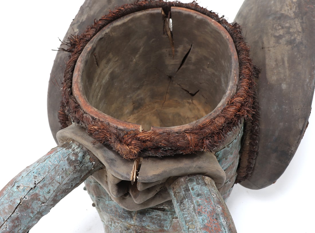 Cameroon Grassfields Copper-Covered Elephant Mask - 9