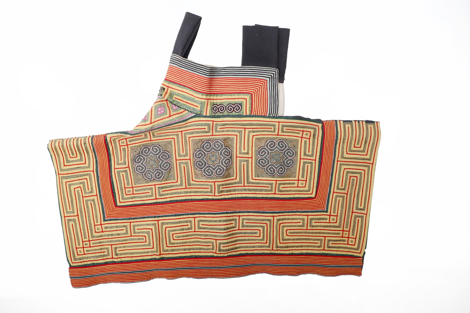 MIAO Peoples Yellow Embroidered Cape, 20th C. (1 of 1)