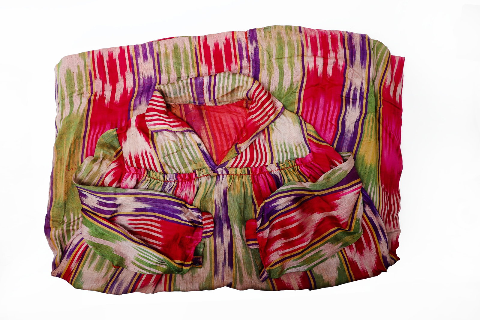 Stunning Asian Silk Ikat Empire Waist Dress (1 of 1)