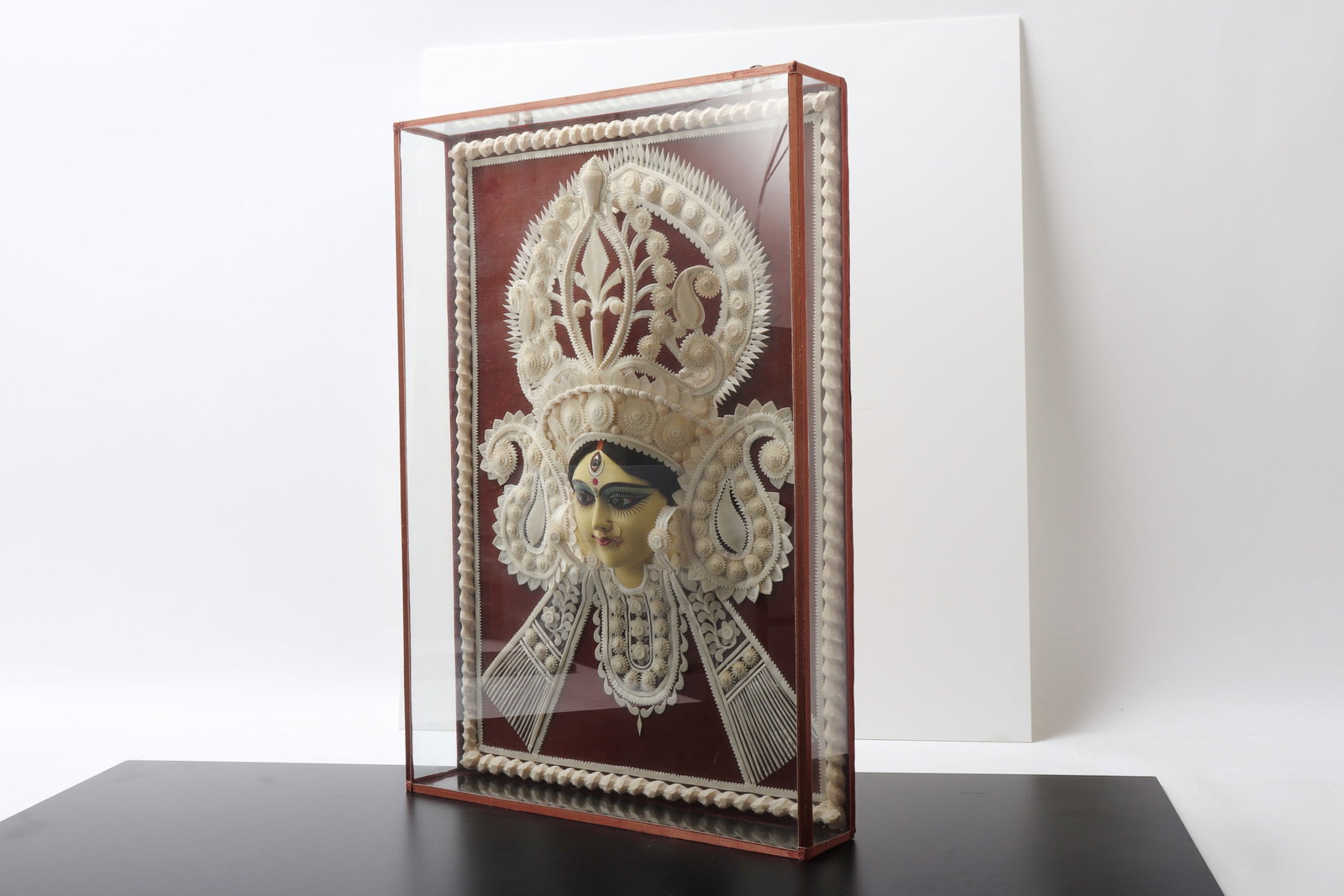 Framed Bengali Shola Pith Durga Panel - 2