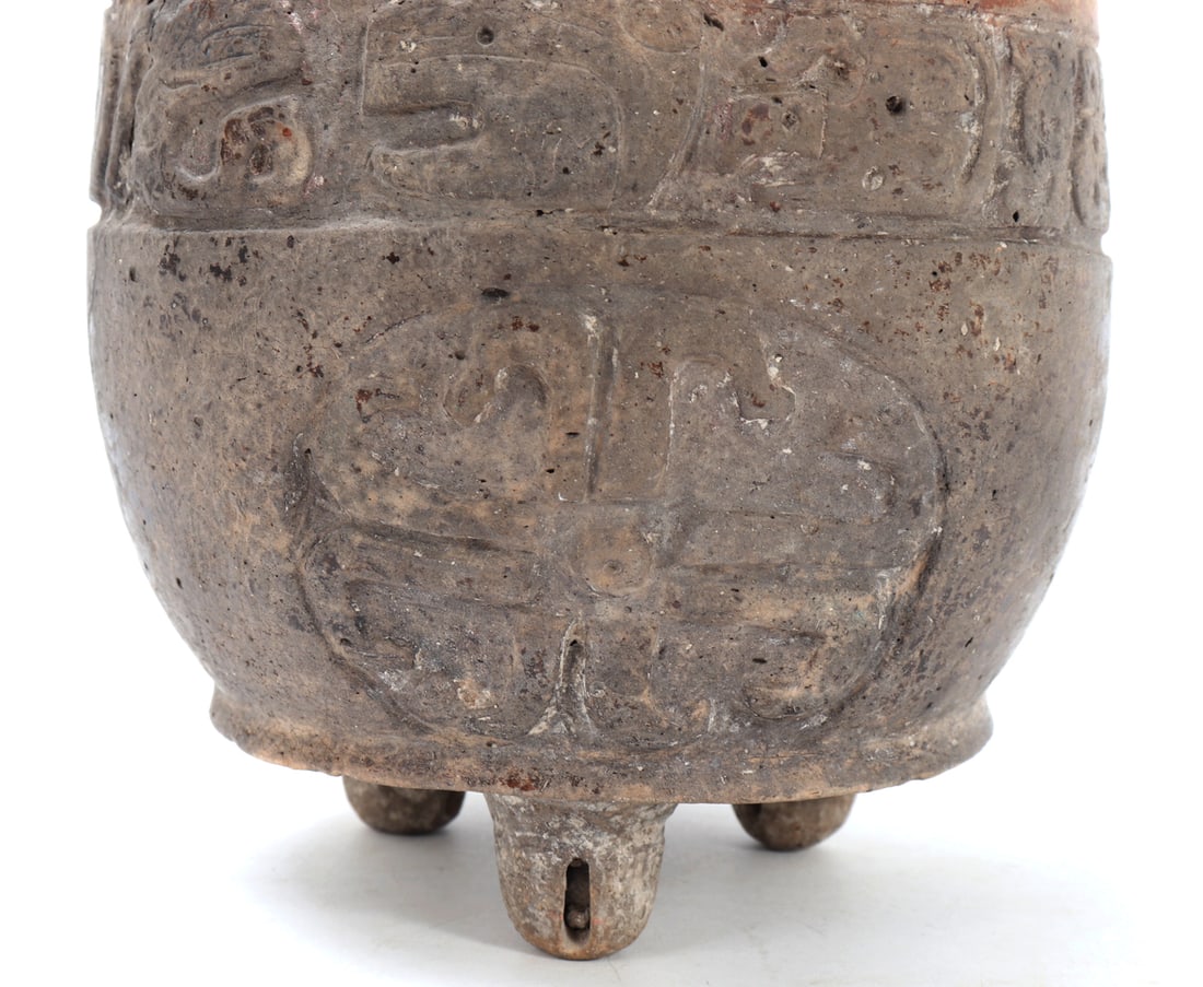 Costa Rican Terracotta Tripod Rattle Vessel - 9