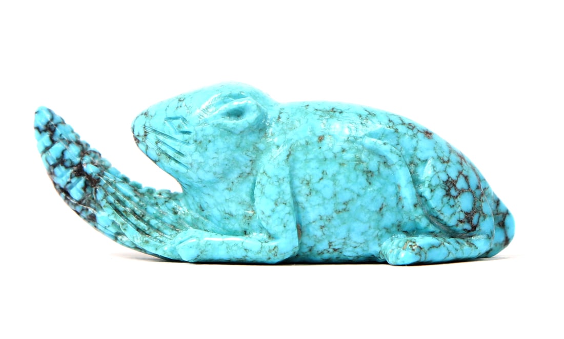 Miniature Turquoise Carved Animals - 7