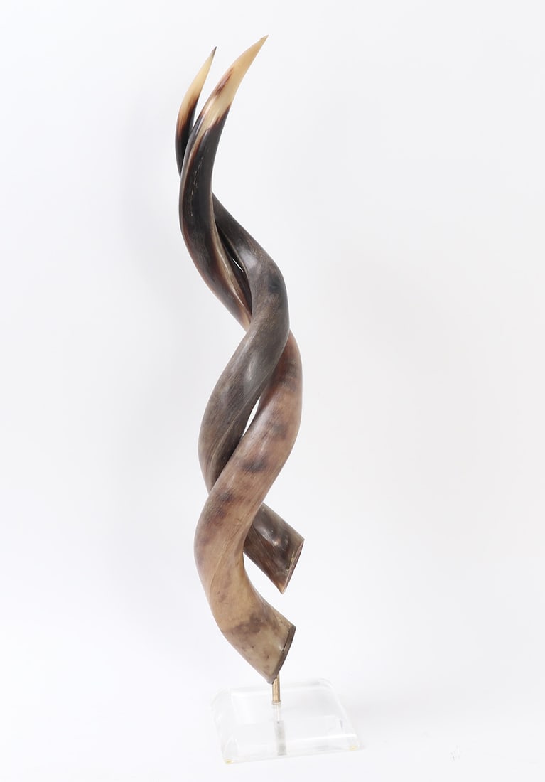 Mounted Interwoven Kudu Horns - 4