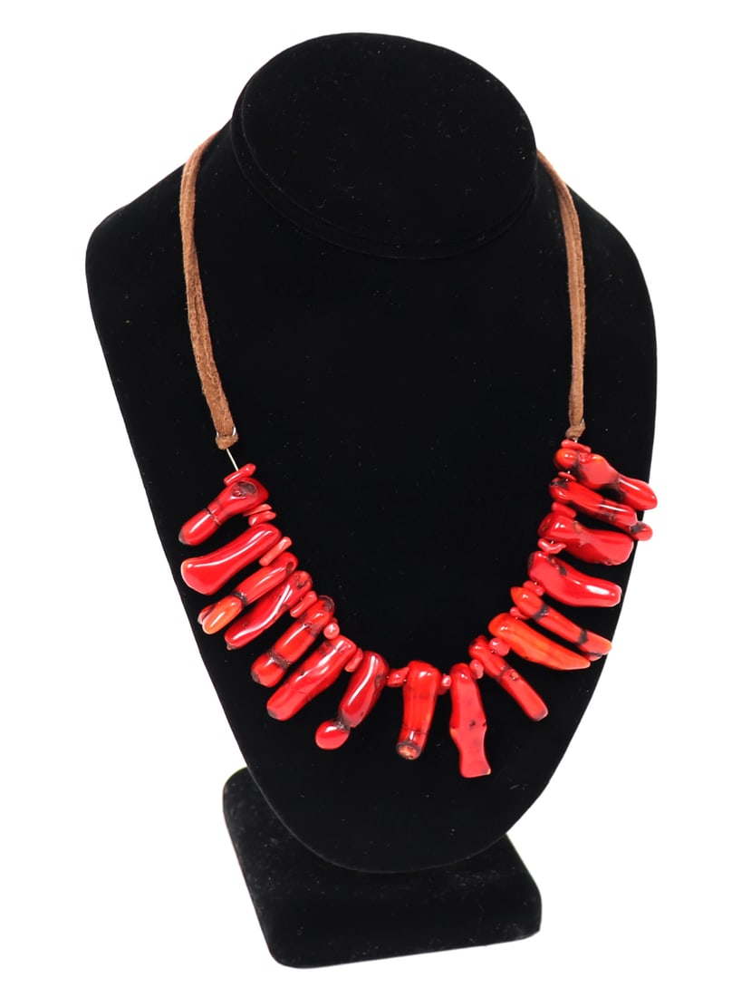 Gorgeous Heavy Red Coral Necklace (1 of 5)