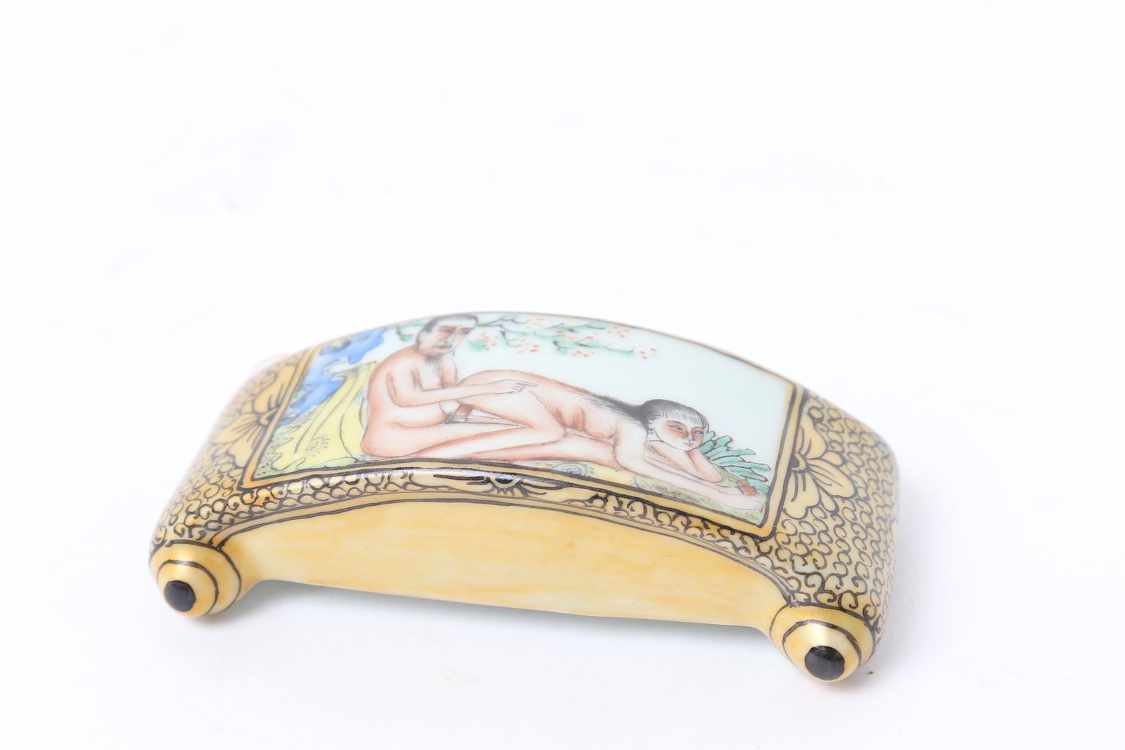 Chinese Snuff Bottle, Headrest Shaped - 2