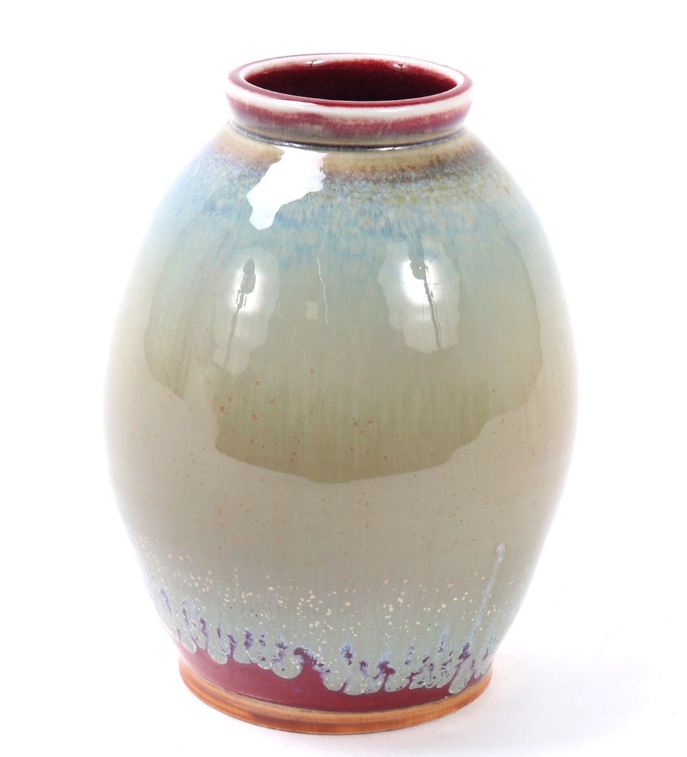 Chinese Polychrome Glazed Vase - 2