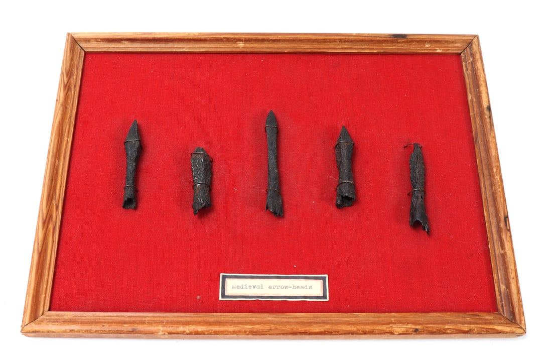 Fine Collection of Five Medieval Arrowheads, 12th-15th C. (1 of 2)