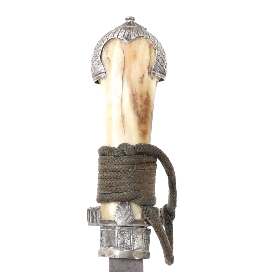 Fine Silver Moroccan Dagger w/ Decorated Sheath - 3
