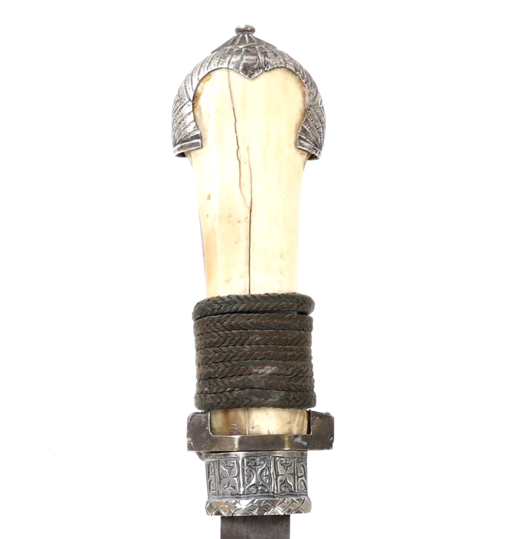 Fine Silver Moroccan Dagger w/ Decorated Sheath - 4