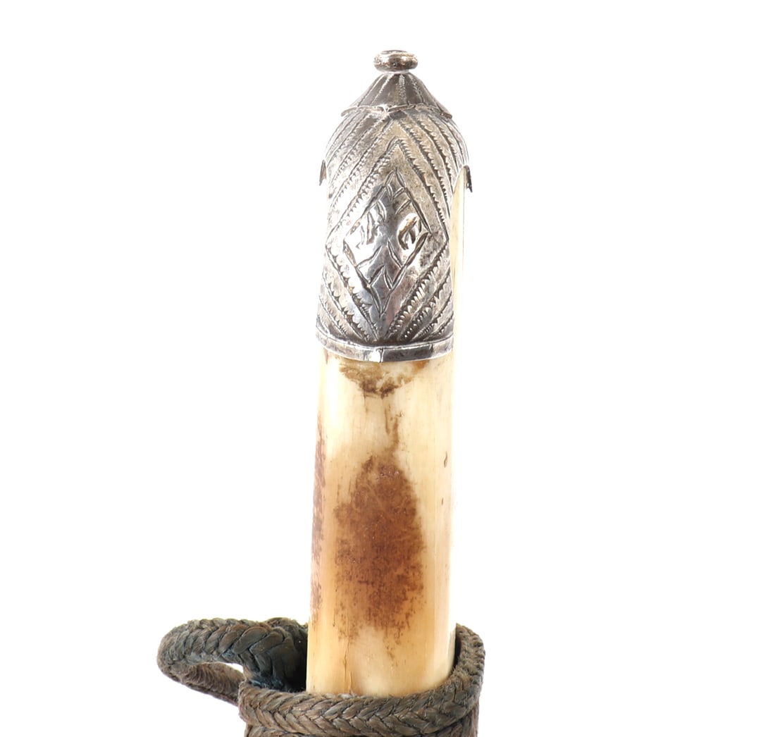 Fine Silver Moroccan Dagger w/ Decorated Sheath - 5