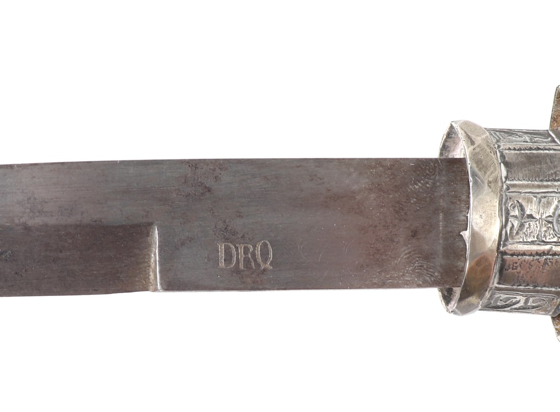 Fine Silver Moroccan Dagger w/ Decorated Sheath - 9