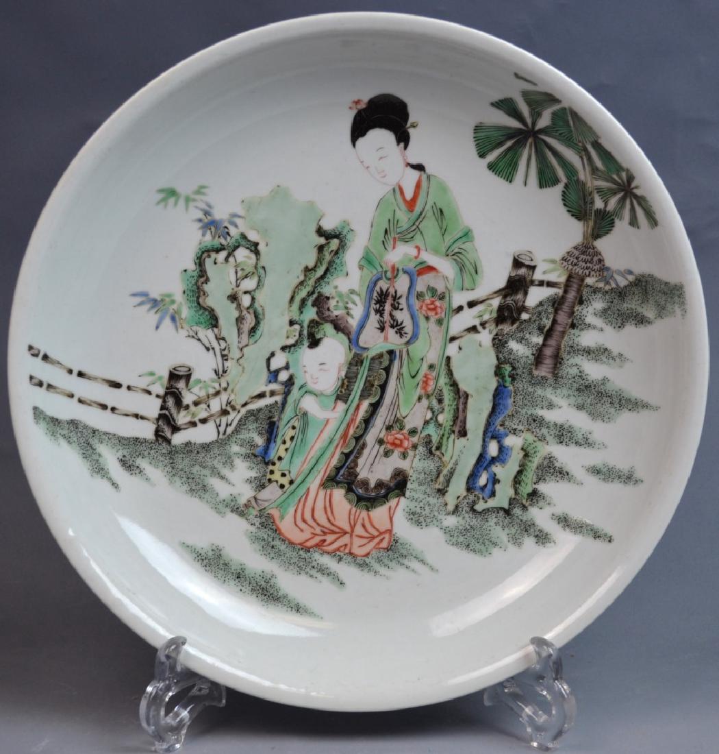 CHINESE KANGXI FAMILLE VERTE PORCELAIN PLATE (1 of 7)