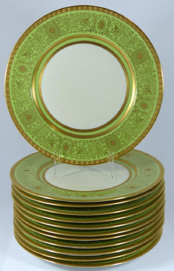 12pc PICKARD HEINRICH & CO PORCELAIN DINNER PLATES (1 of 3)