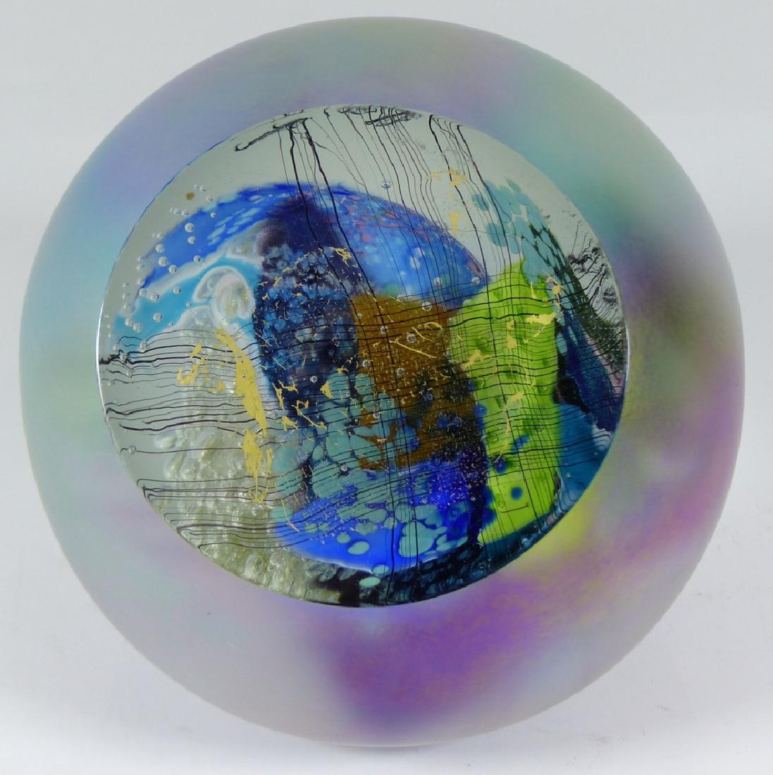 STUDIO ART GLASS PAPERWEIGHT SIGNED (1 of 10)