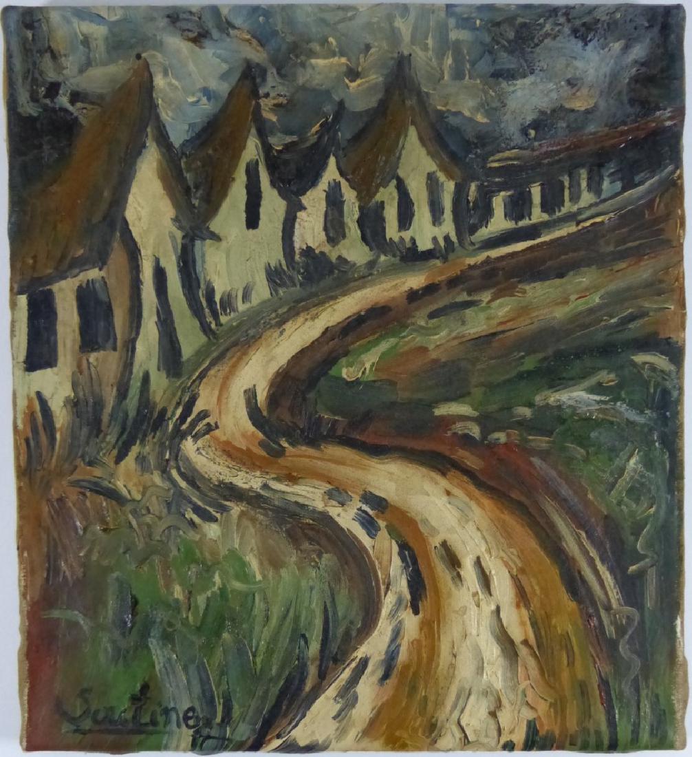 CHAIM SOUTINE OIL PAINTING ON CANVAS OF LANDSCAPE (1 of 4)