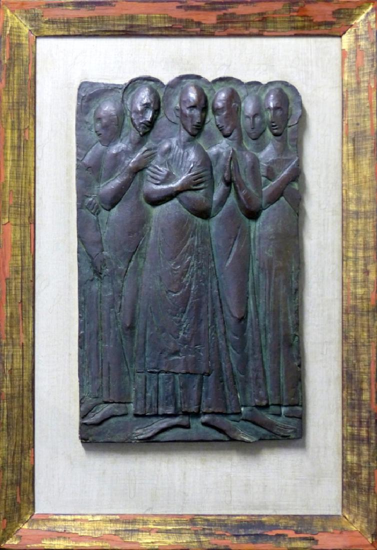 LLUIS MARIA SAUMELLS BRONZE FIGURAL PLAQUE (1 of 4)