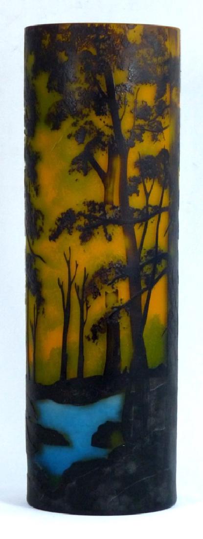 LARGE GALLE STYLE SCENIC CAMEO GLASS VASE (1 of 6)