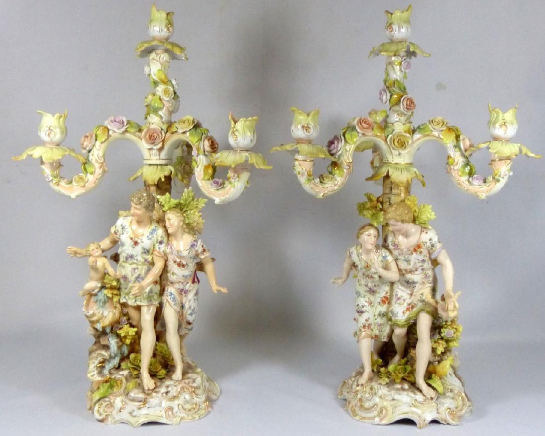 PR VOLKSTEDT PORCELAIN FIGURAL 4-LIGHT CANDELABRA (1 of 7)