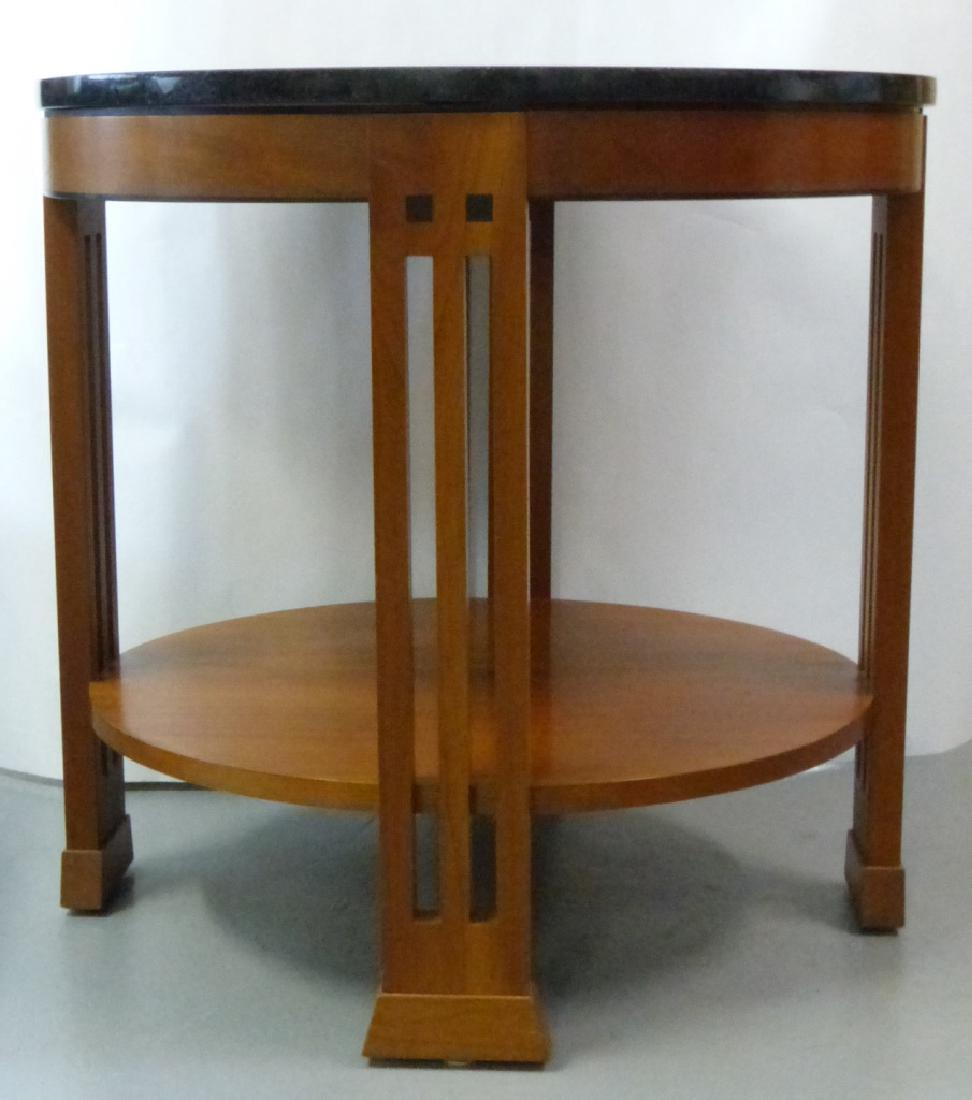 STICKLEY MARBLE TOP ROUND TABOURET TABLE (1 of 8)
