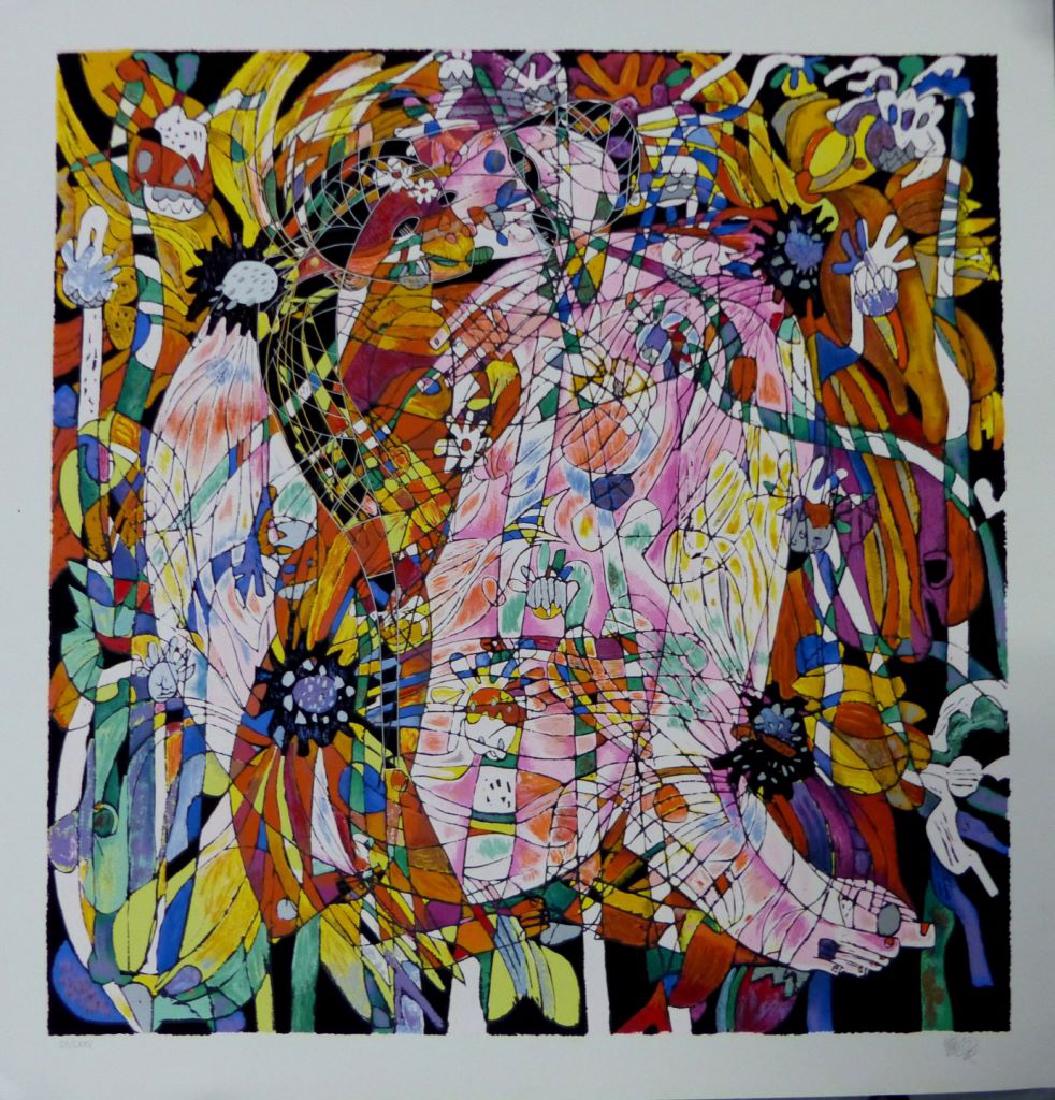 JIANG TIE FENG 'BLOSSOMING FLOWERS' SILKSCREEN (1 of 5)