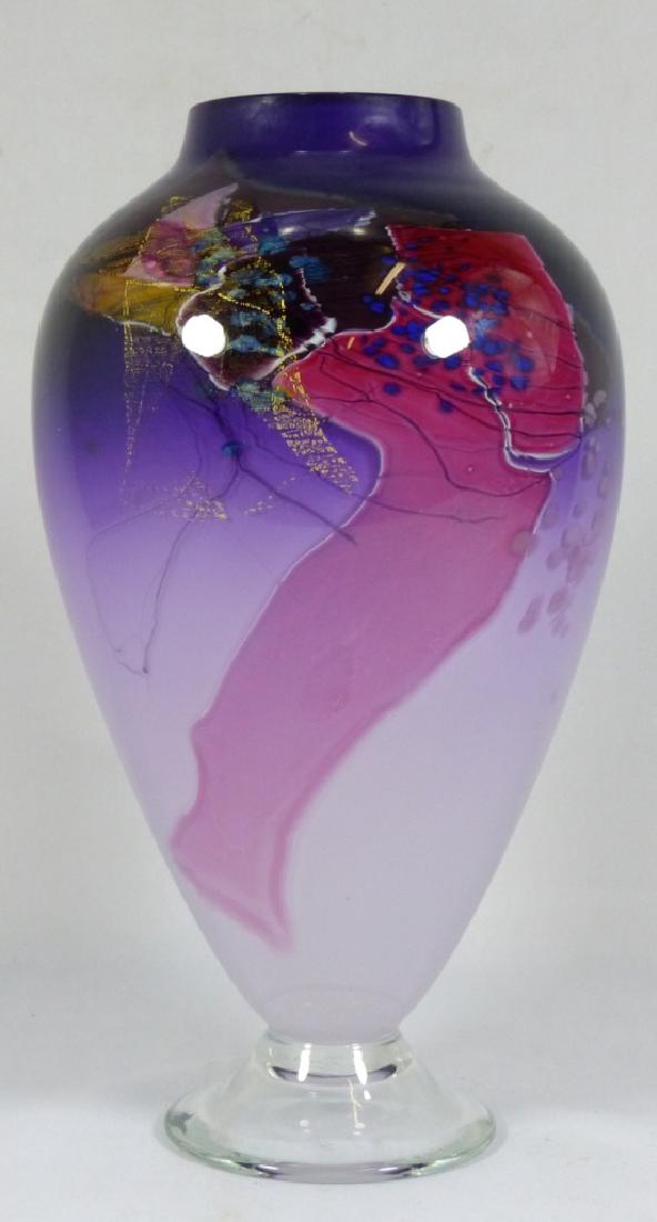 GLASSHOUSE STUDIO ABSTRACT ART GLASS VASE (1 of 8)